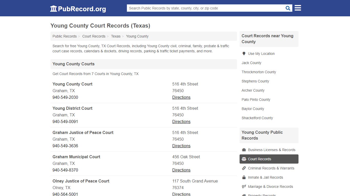 Free Young County Court Records (Texas Court Records)